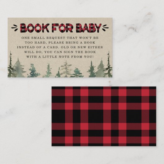 Lumberjack Flannel Book request Kaart Insert (Voorkant / Achterkant)