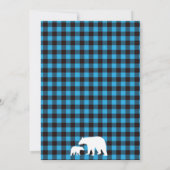 Lumberjack Flannel Garçon Baby shower Invitation O (Dos)