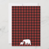 Lumberjack Flannel Garçon Baby shower Invitation O (Dos)