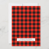 Lumberjack Flannel Woodsy Boy Invitation d'anniver (Dos)