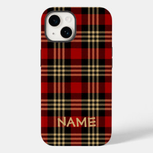 Lumberjack Geplakt Patroon Aangepaste naam Hoesje- Case-Mate iPhone 14 Hoesje
