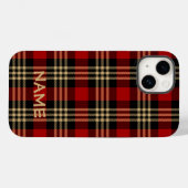 Lumberjack Geplakt Patroon Aangepaste naam Hoesje- Case-Mate iPhone Case (Achterkant (horizontaal))