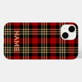 Lumberjack Geplakt Patroon Aangepaste naam Hoesje- Case-Mate iPhone Case (Achterkant (horizontaal))