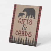 Lumberjack Gift Sign. Reclamebord Met Voetstuk (Voorkant)