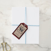 Lumberjack Hartelijk dank voor het label Beer Rode Cadeaulabel (Met Touw)