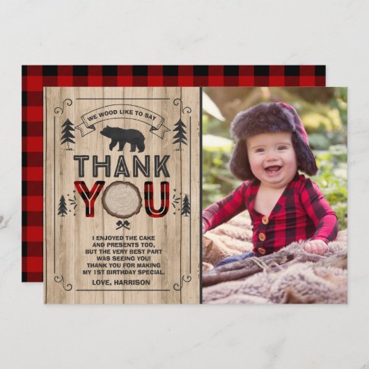 Lumberjack Hartelijk dank voor uw kaart Lumberjack (Voorkant / Achterkant)