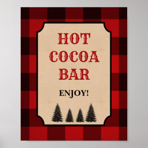 Lumberjack Hot Cocoa Bar Party Sign. (Onderteken r Poster