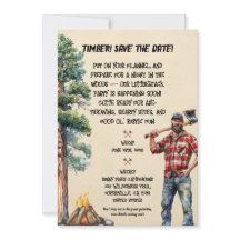 Lumberjack Invitation à la fête à thème