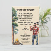 Lumberjack Invitation à la fête à thème (Debout devant)