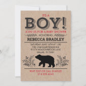 Lumberjack Kraft Baby shower Uitnodiging (Voorkant)