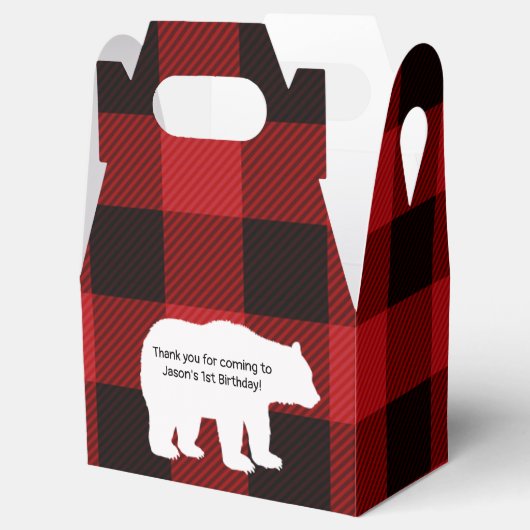 Lumberjack Little Beer Party Favor Bag Bedankdoosjes (Geopend)