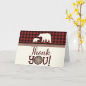 Lumberjack Mama Oear Baby shower Merci Cartes (Fleur jaune)