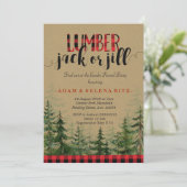 Lumberjack ou Jill Genre Revela Party Invitation (Debout devant)