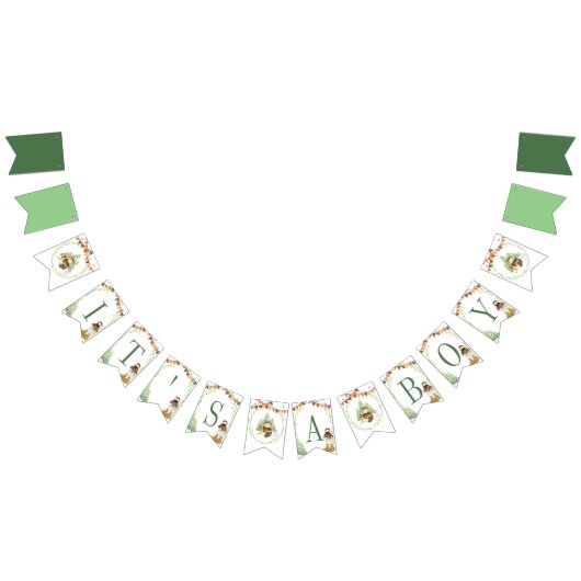 Lumberjack Party Bunting Banner Het is een jongen (Alle)