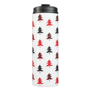Lumberjack Pattern Cute Kerstmis Patroon Thermosbeker