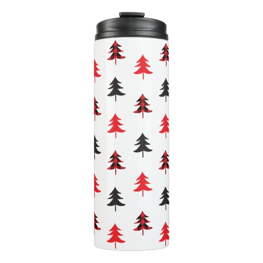Lumberjack Pattern Cute Kerstmis Patroon Thermosbeker (Voorkant)