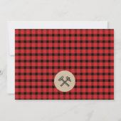 Lumberjack Photo 1er Anniversaire Invitation (Dos)