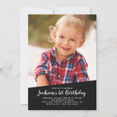 Lumberjack Photo Anniversaire Invitation (Devant)