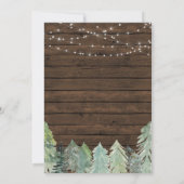 Lumberjack Pine Trees Boy Baby shower Invitation (Dos)