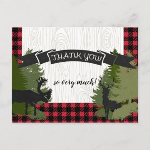 Lumberjack Plaid Baby Boy Briefkaart Bedankt Notit