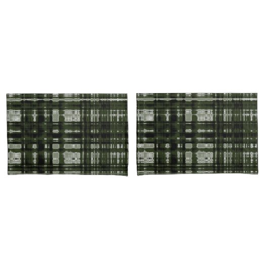 Lumberjack Plaid Dark Olive Design Kussensloop (Voorkant-Set)