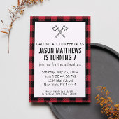 Lumberjack Plaid Invitation d'anniversaire
