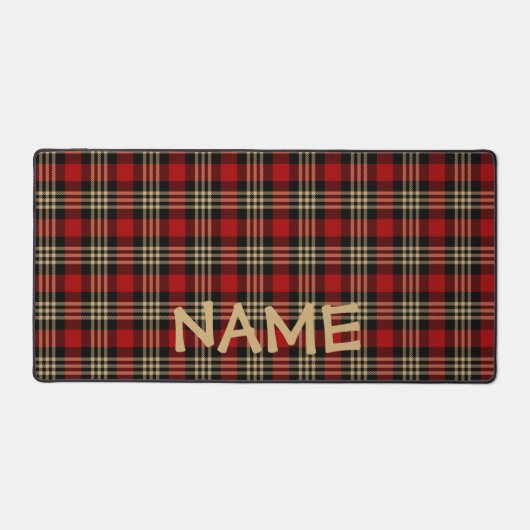 Lumberjack Plaid Motif Nom personnalisé (Recto)