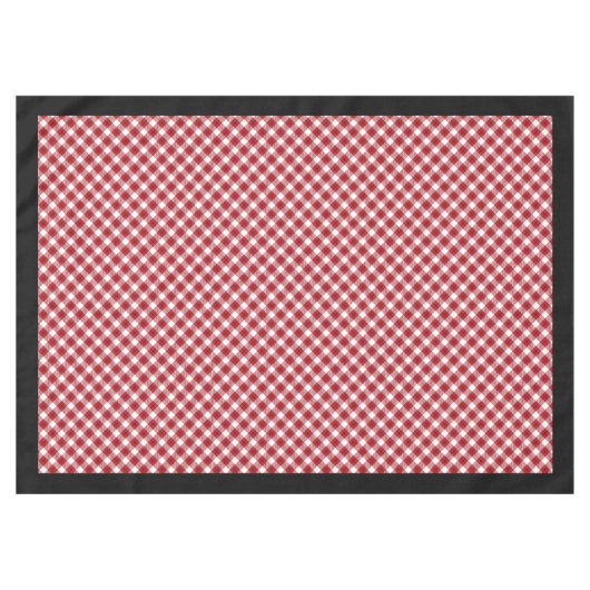 Lumberjack Plaid Nappe Rouge Noir Rustique Sentime (Devant (Horizontal))