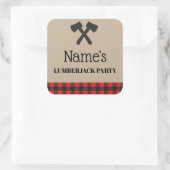 Lumberjack Plaid Rode Label Verjaardagsfeestje Sti (Tas)