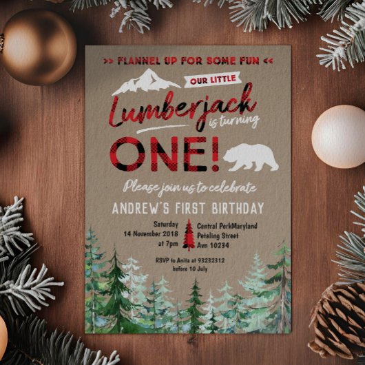 Lumberjack Première Invitation Woodland