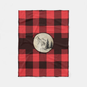 Lumberjack Pset Fleece Blanket Mountain en Trees Deken