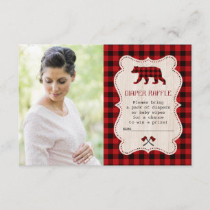 Lumberjack Red Buffalo fotoboek voor Baby Informatiekaartje