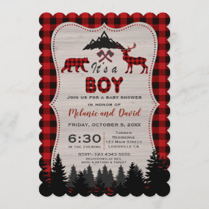 Lumberjack Red Buffalo Old Washington Barn Baby sh Kaart