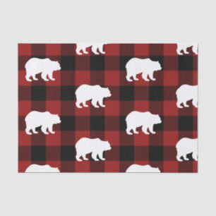 Lumberjack Red Buffalo Plaid Beer Patroon Vakantie Tissuepapier