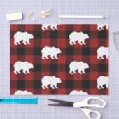 Lumberjack Red Buffalo Plaid Beer Patroon Vakantie Tissuepapier (Craft)