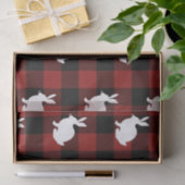 Lumberjack Red Buffalo Pset Rabbit Pattern Holid Tissuepapier (Geschenk)