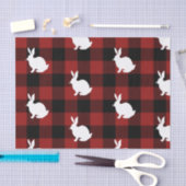 Lumberjack Red Buffalo Pset Rabbit Pattern Holid Tissuepapier (Craft)
