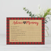 Lumberjack Red Flannel Baby shower Cartes de conse (Debout devant)