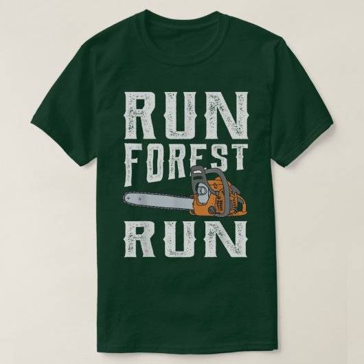 Lumberjack Run Forest Run Chainzaag Logger Arboris T-shirt (Design voorkant)