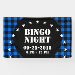 Lumberjack Style - blauwe stof + uw ideeën Spandoek