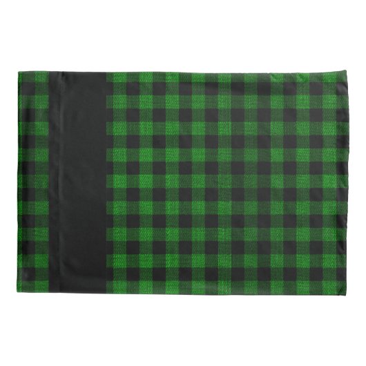 Lumberjack Style - groen weefsel + uw ideeën Kussensloop (Achterkant)