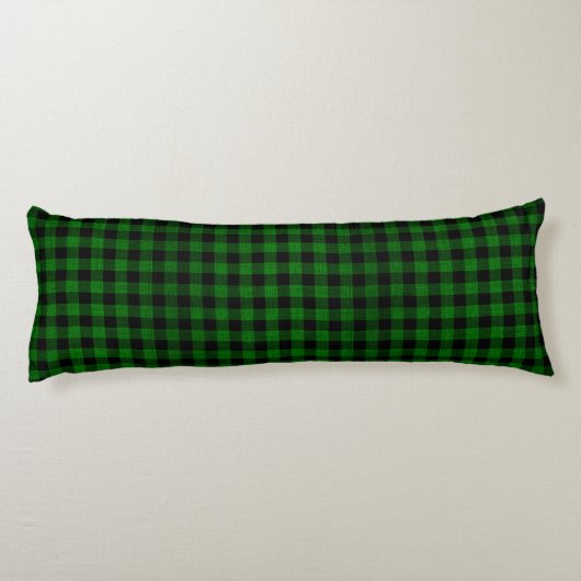 Lumberjack Style - groen weefsel + uw ideeën Lichaamskussen (Achterkant)