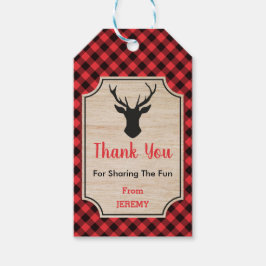 Lumberjack Verjaardagsfeestje Favor Bedankt Cadeau Cadeaulabel