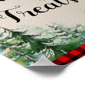 Lumberjack waterverf Sweet Trets-teken Poster (Hoek)