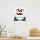 Lumberjack Wild One Forest One WilYear Sign Poster (Keuken)