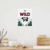 Lumberjack Wild One Forest Tredes Wild One Sign Poster (Keuken)