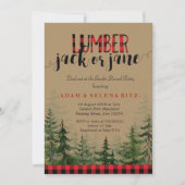 Lumberjack Winter Genre Revela Party Invitation (Devant)