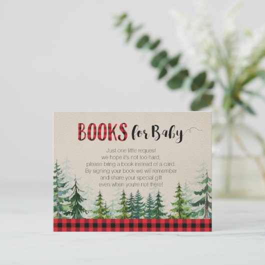 Lumberjack Woodland Forest Books for Baby Briefkaart (Staand voorkant)