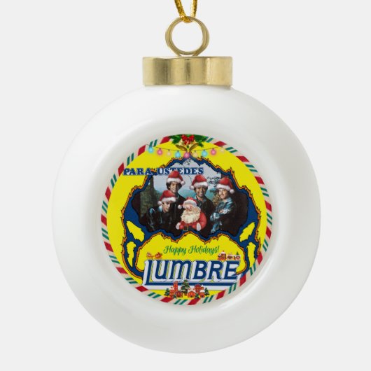 Lumbre Ceramic Ball Ornament (Voorkant)