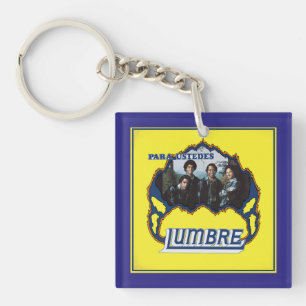 Lumbre Heart (dubbelzijdig) vierkant, acryl Sleutelhanger